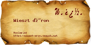 Wieszt Áron névjegykártya